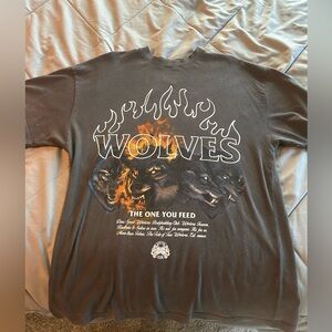 Peace Anger Love Regret “Premium Vintage” Tee in Wolf Gray - S